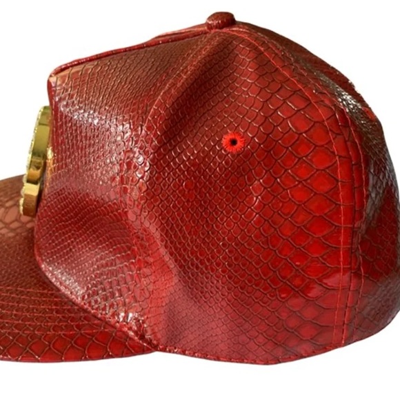 Faux leather men's hat spinning leaf - Picture 3 of 6